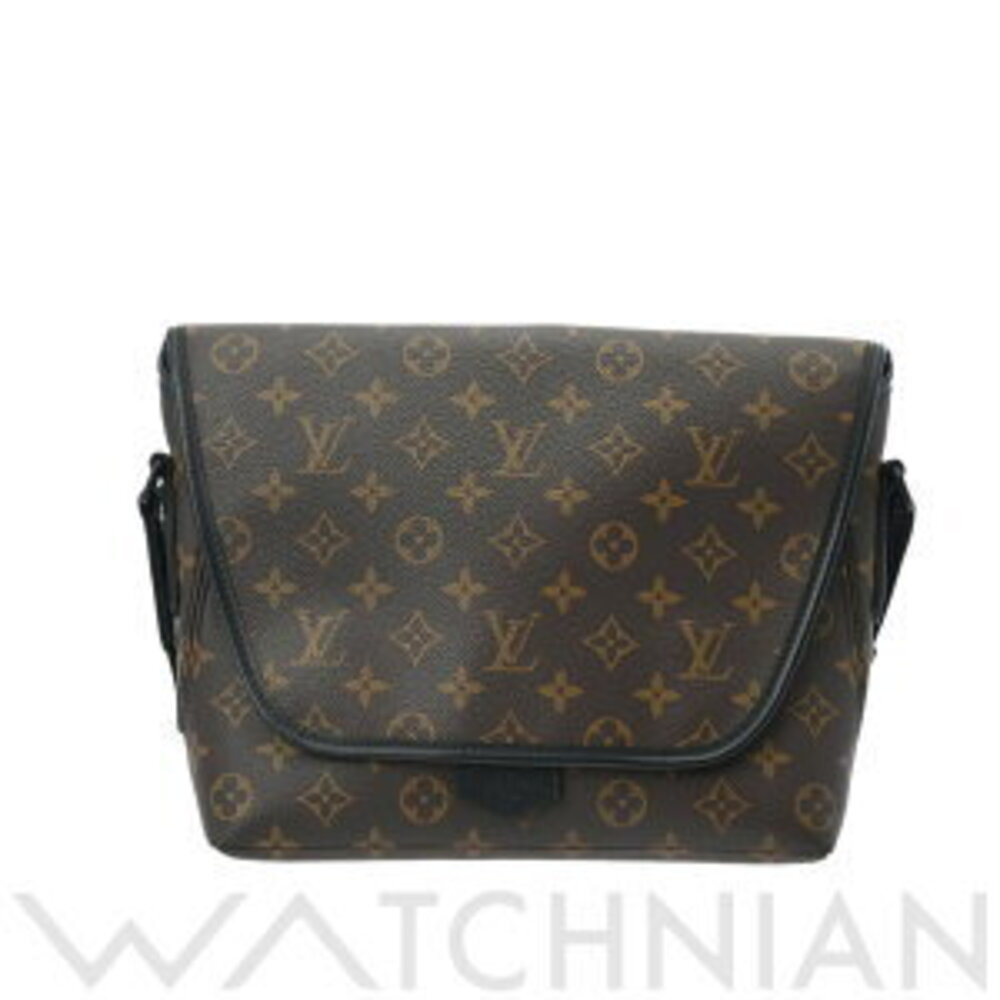 Louis Vuitton Macassar Brown Magnetic Messenger Bag Brown Black Shoulder